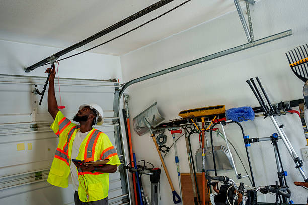 Professional Garage Door Panel Replacement technician working in Timberwood Park, TX